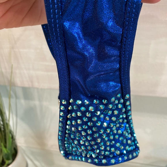 Blue Rhinestone Bikini Top - Picture 6 of 16